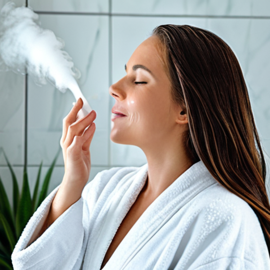 아로마테라피 샴푸 추천 - A woman experiencing the sensory pleasure of aromatherapy shampoo.**

"A woman with healthy, shiny h...