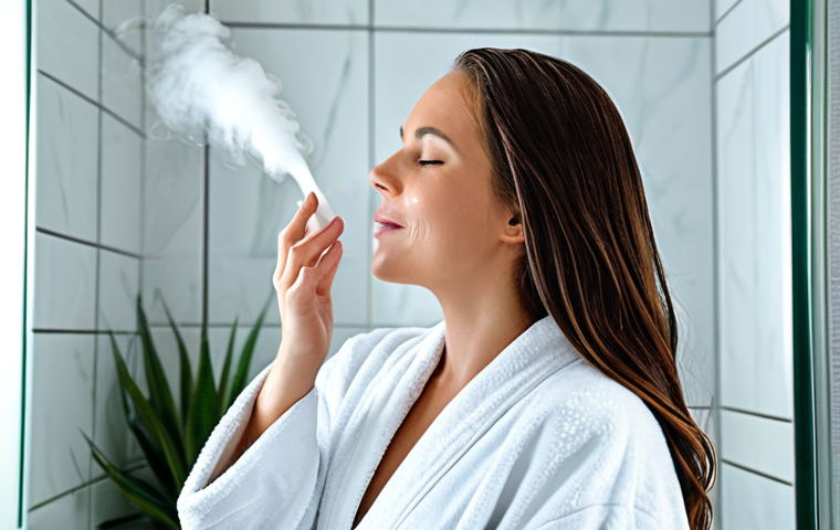 아로마테라피 샴푸 추천 - A woman experiencing the sensory pleasure of aromatherapy shampoo.**

"A woman with healthy, shiny h...