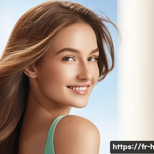 케라스타즈 뉴트리티브 라인 리뷰 - **Prompt:** A young woman, seen from the shoulders up, exhibiting a look of serene joy and deep sati...